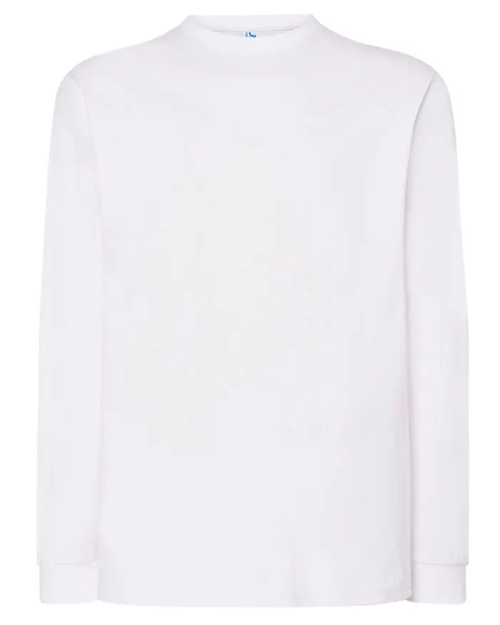 Camiseta manga larga unisex blanc0